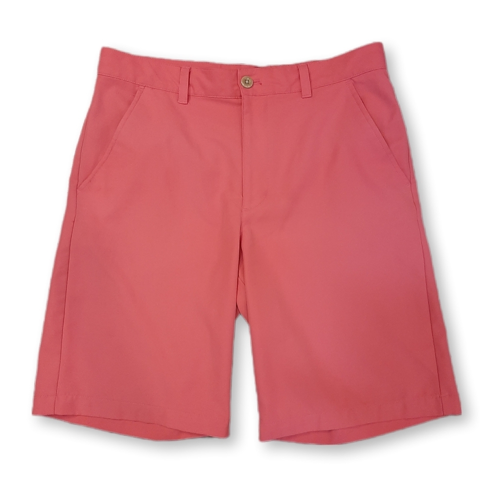 IZOD Golf Bermuda Shorts Coral Pink Casual Summer 10" Inseam Mens Size 32
